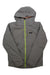 Juniors' hooded jacket, gray with neon green front zipper and HH logo