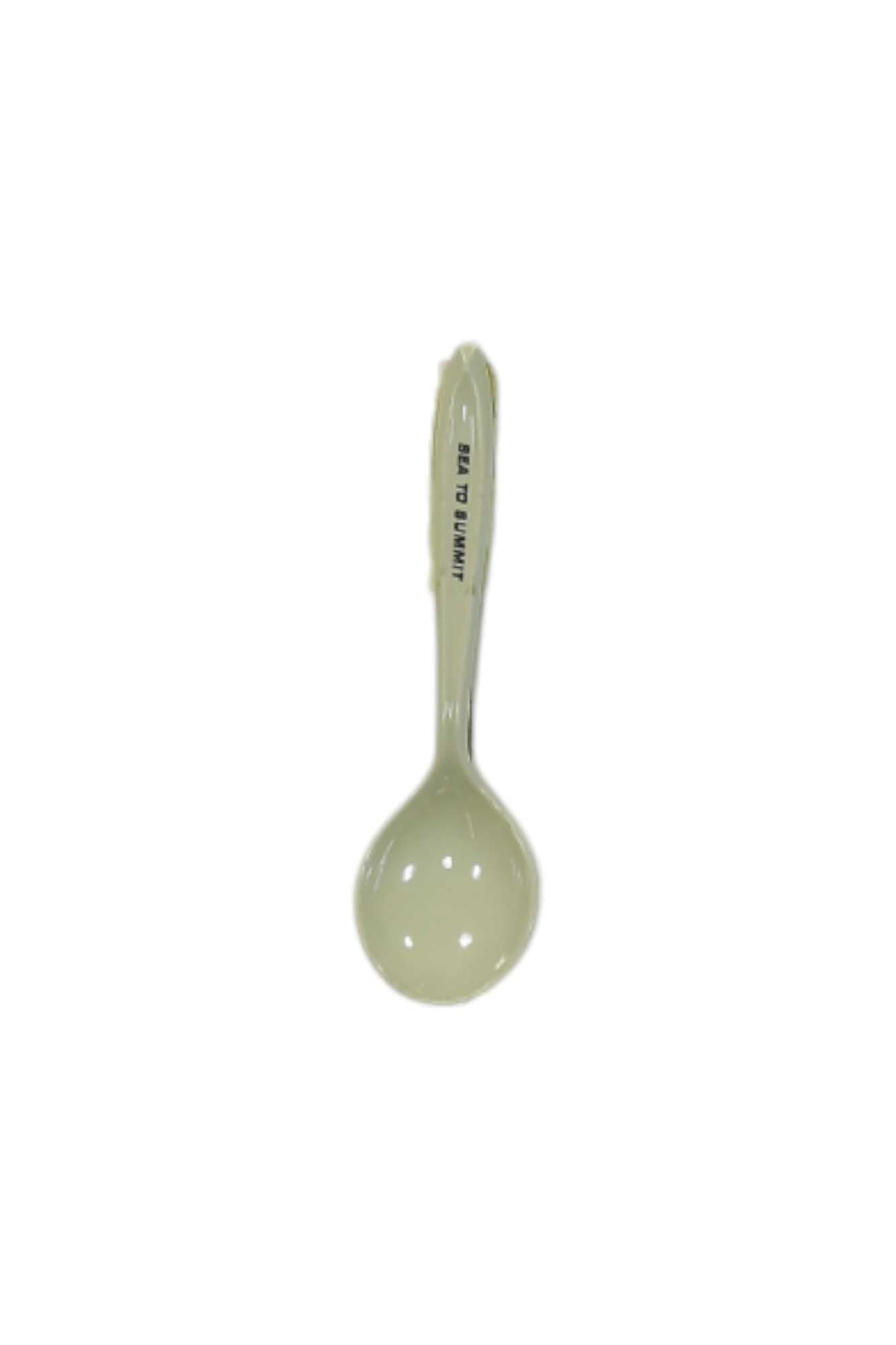 Sea to Summit camp cutlery spoon, light green, rounded bowl and short handle