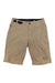 Men's ranger shorts with liner, tan, button fly, belt loops, Fox logo on right hem