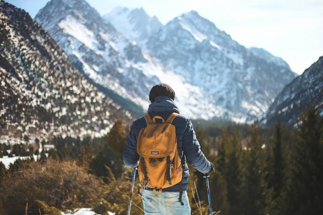 hiker with a Patagonia backpack