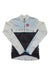 Men's cycling long-sleeve jersey, light blue front with black panel and full zip
