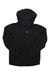 The Burton Mens Lodgepole 2L Jacket is a black waterproof jacket with a front zipper and small white Burton logo on the chest, ideal for mountaineering, shown on a plain white background.