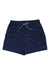 Men's Huk 5.5-inch volley shorts in dark navy with blue drawstring