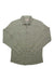 The Faherty Men's Knit Seasons Shirt in light green features a casual cotton knit, button front, two chest pockets, and brown buttons, shown laid flat on a white background.