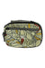 Womens Hyk hip pack in cream with leaf pattern, front zipper and logo
