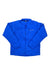 The Eddie Bauer Men's Microtherm 2.0 Down Jacket is a bright blue, quilted winter coat featuring a front zipper, zippered chest pocket, and a subtle left-chest logo, shown against a white background.