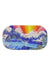 This vibrant GoggleSoc Protective Goggle Cover features a colorful mountain landscape with a blue lake, snowy peaks, trees, and birds—perfect for adding style and eco-friendly protection to your goggles.