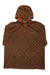 The Huk Mens Coldfront Hoodie is a brown outdoor hoodie for men featuring long sleeves, a quarter-zip front, and the Huk logo on the left chest, displayed flat on a white background.