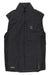 The Haglofs Mens L.I.M Alpha Vest is a lightweight, sleeveless black vest with a zip front, collar, and small white logos on the left chest and lower right—perfect for outdoor adventures with style and functionality.