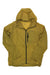 The Black Diamond Men's Distance Wind Shell Jacket in yellow features a front zipper, zippered chest pocket, and long sleeves, shown laid flat on a white background.