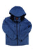 Men's Raze jacket in blue, storm hood and zip front