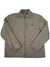 Men's full-zip jacket with stand collar, taupe-grey, zip pockets and logo chest