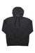 The SAXX Mens Trailzer Full Zip Hoodie is a black zip-up hoodie with a hood and drawstrings, displayed flat on a white background.