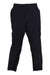 Women's black pants with elastic waistband and cargo pockets, ankle length