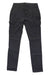 Womens dark cargo pants with multiple side pockets and button waist