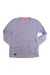 The Saucony Women's Stopwatch LS Top is a light purple long sleeve running shirt with a crew neckline, made from recycled polyester and breathable mesh panels. Laid flat on white, it features a small black rectangular tag near the bottom hem.