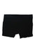 A Boody Mens Boxer in plain black, featuring a soft waistband, is laid flat against a white background.