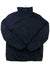 Men's insulated zip-up jacket, black with quilted-look panels and elastic cuffs
