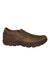 Men's slip-on shoe with elastic gore, suede look, and rugged tread sole