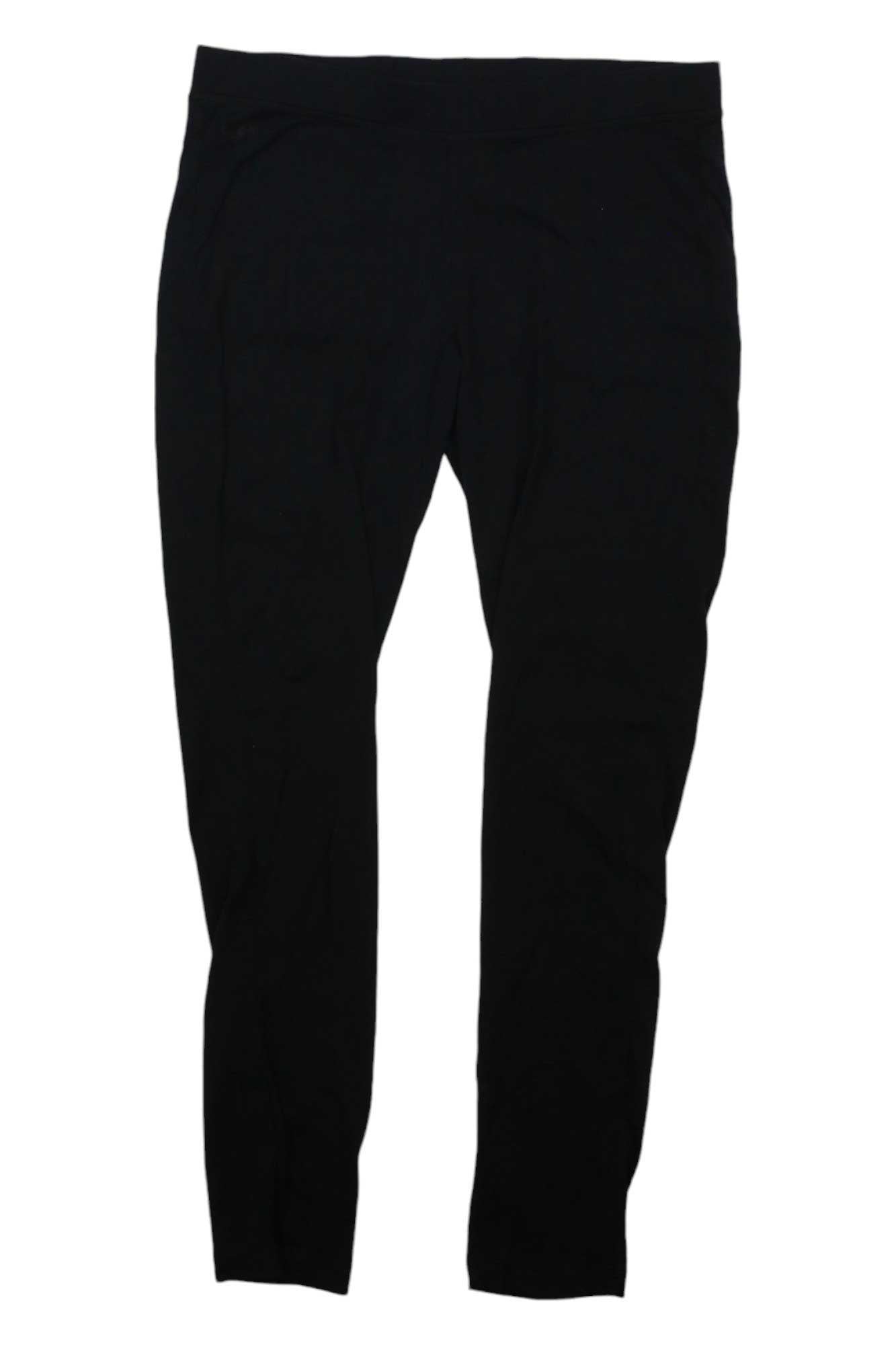 Black merino leggings, full-length fitted pants