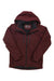 The Helly Hansen Men's Juniper 3.0 Jacket in maroon features a black zipper, two vertical chest pockets, and a black lining with a brand label on the inner collar. Displayed flat on white background; offers waterproof, breathable protection.