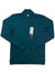 Deep teal long-sleeve crewneck sweatshirt with V-notch collar and subtle seam panels