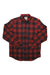 The L.L.Bean Men's Scotch Plaid Flannel Shirt, shown in red and black plaid, features soft Portuguese cotton flannel, a button-up front, and collar, displayed flat on a white background.