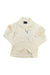 A cream Marmot Womens Olden Polartec 1/2-Zip fleece with long sleeves, small chest pocket, moisture-wicking Power Stretch fabric, and logo on the left chest. The fleece is laid flat on a white background.
