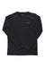 Black long-sleeve athletic shirt with Rab logo on left chest, shown flat on a white background. The Rab Mens Force LS Tee is a moisture-wicking baselayer, perfect for active pursuits.