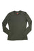The Icebreaker Womens 260 Tech LS Crewe in olive green is a midweight Merino wool thermal top with long sleeves and a crew neck, shown laid flat on a white background—perfect as a base layer for women on cooler days.