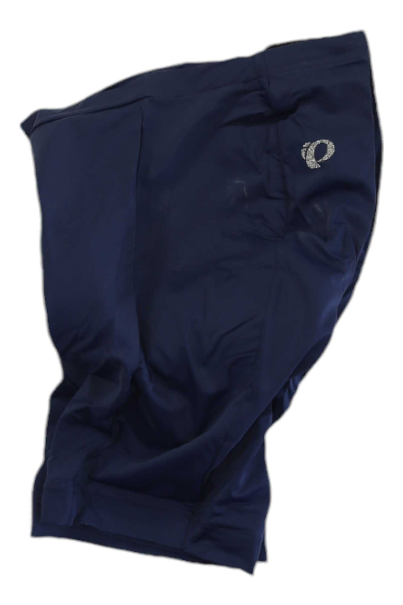 Pearl Izumi men's cycling shorts, navy, side view with small leg logo