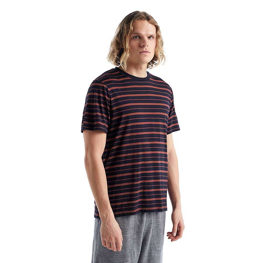 Icebreaker Mens Wave SS Stripe Tee Icebreaker