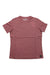 The Artilect Women's Utilitee T-Shirt is a plain, short-sleeved, crew neck merino wool top in muted red, shown flat on white. It's odor resistant, quick drying, and has a small black label near the left bottom hem.