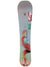 Women’s space-themed snowboard deck with red-blue character graphic and printed sizing marks