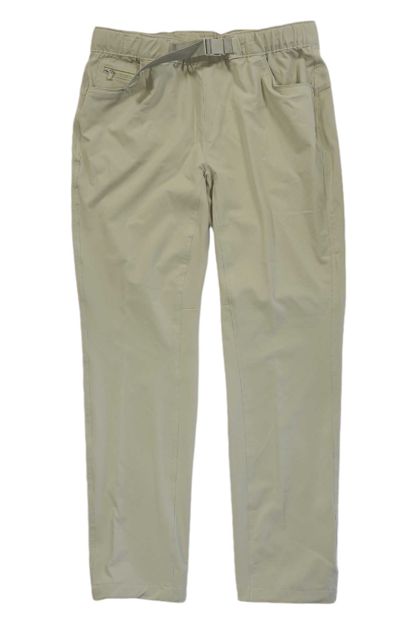 Women's stone hiking pants with elastic waistband and front zip