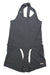 The Picture Women's Abby Overall is a sleeveless, dark gray romper with halter neck straps, two front pockets, and a small left-leg fabric label. Made from soft organic cotton, it’s perfect for casual wear or light fitness activities.