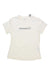 The Norrona Womens Tech T-Shirt is a plain white hiking shirt made from recycled polyester, featuring short sleeves and "NORRØNA" with a small gray graphic on the front center. It’s displayed flat against a white background.