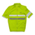 Lightweight cycling jersey, neon lime green with full front zipper and reflective stripe panels