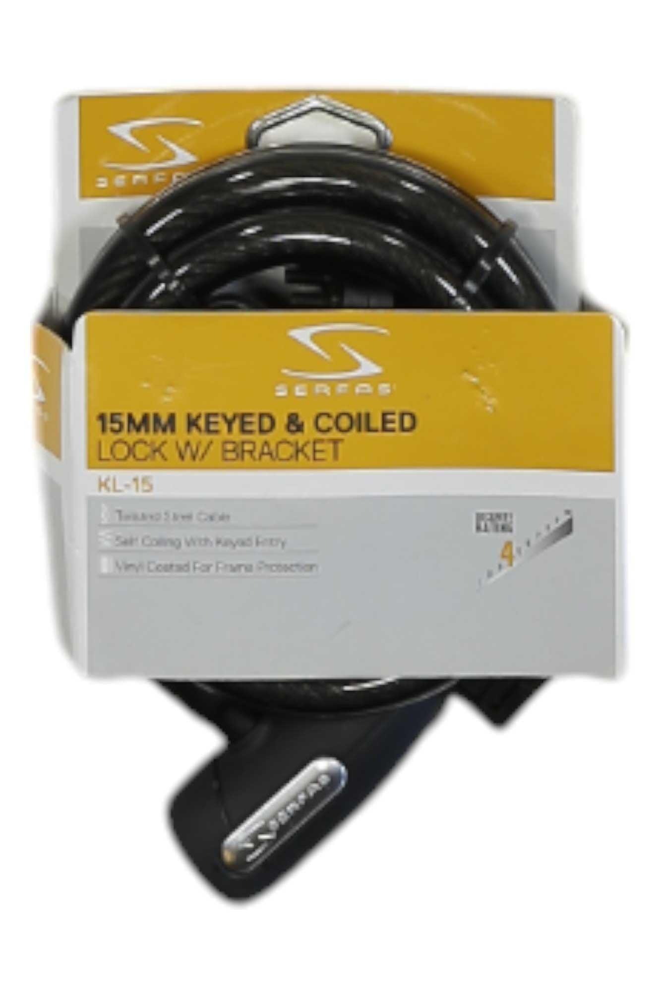 Serfas KL-15 15MM Cable Keyed Cable Lock Serfas