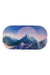 A stylized illustration of snow-capped mountains under a twilight sky with stars and a large, faint circle decorates this eco-friendly GoggleSoc Protective Goggle Cover.