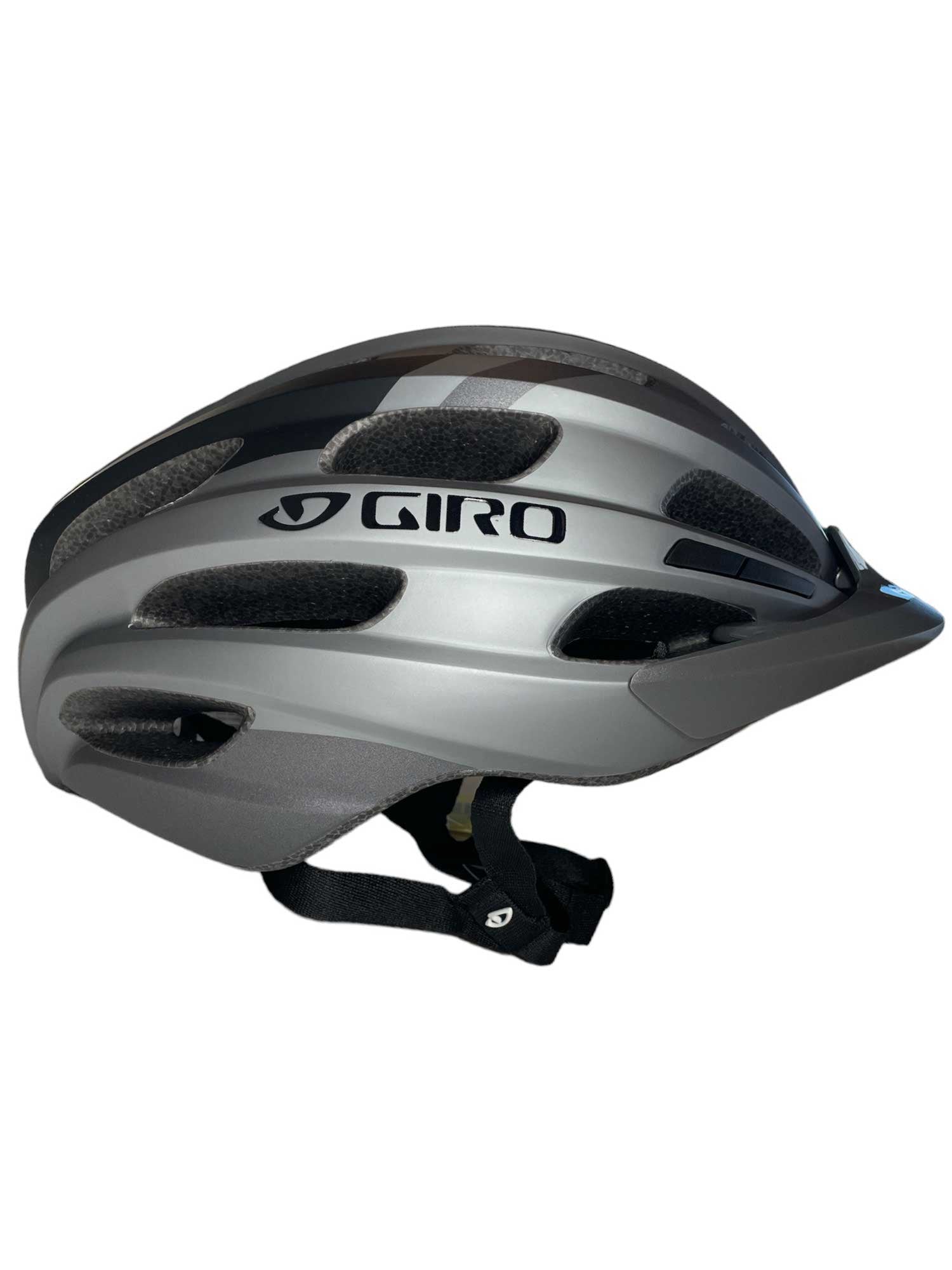 The Giro Register MIPS Helmet is shown from the side in gray with black vents and an adjustable strap, set against a white background.
