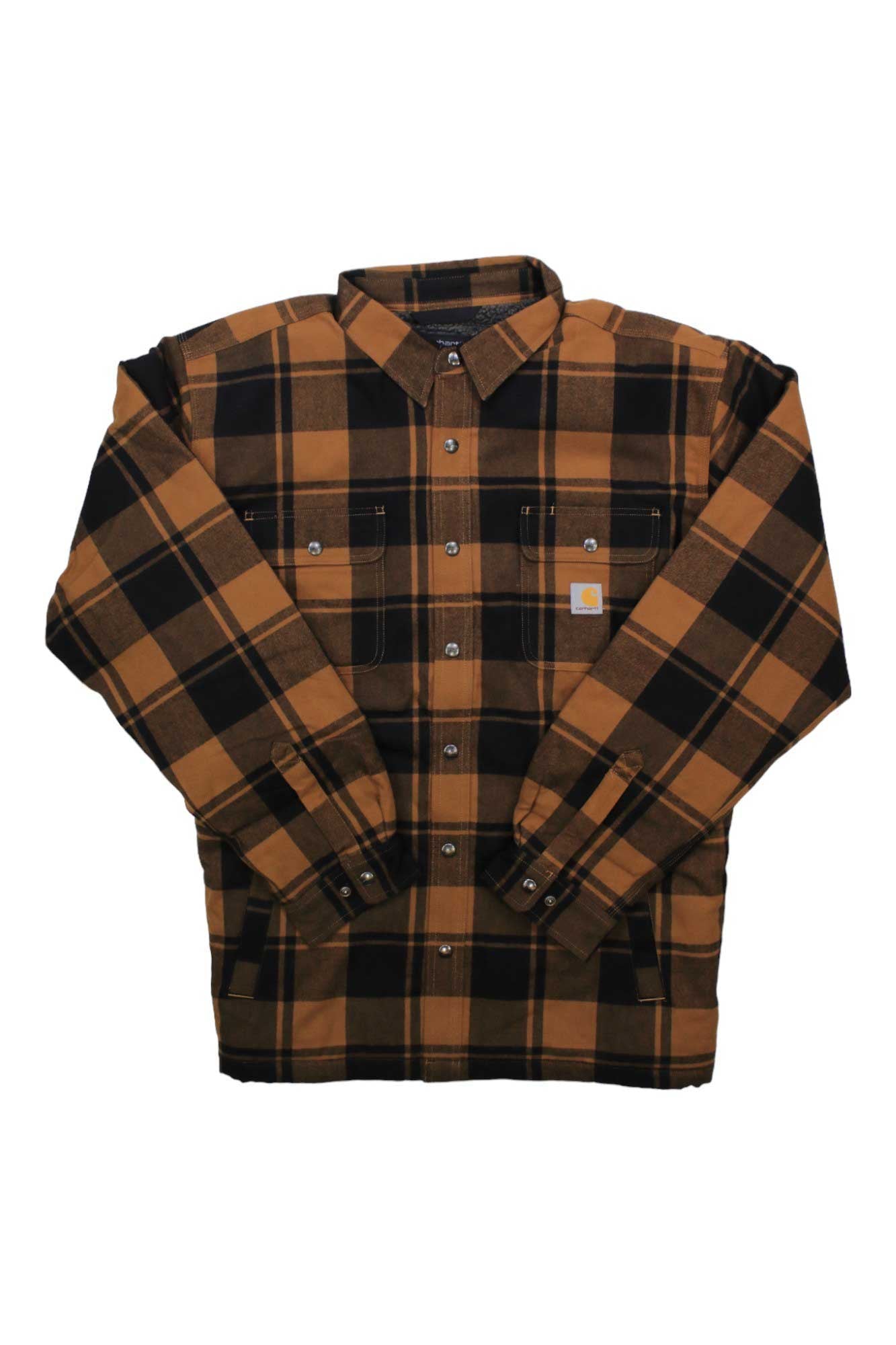 Carhartt Mens Relaxed Fit Flannel Sherpa-Lined Shirt Jac Carhartt