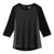 Women's merino sport 3/4 sleeve bike tee, black raglan sleeves, curved hem