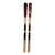 A pair of red and white Rossignol Experience 76 skis with Xpress 10 bindings stands upright side by side, designed for intermediate to advanced skiers, featuring "EXPERIENCE" on the lower half of each ski.