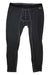 A pair of Carhartt Men's Base Force Heavyweight Poly-Wool Bottom leggings in dark gray, featuring visible stitching and an elastic waistband, are laid flat on a white background.