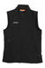 The black Mammut Womens Madris ML Vest is sleeveless with a front zipper, two zippered side pockets, and a stand-up collar. Finished with a white Mammut logo on the left chest, it’s ideal for outdoor adventures.