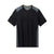 The Smartwool Mens Active Ultralite Tech Tee is a short-sleeve athletic t-shirt featuring a black body with dark gray shoulder and side panels, shown against a white background.
