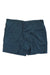 The Janji Men's 6 in AFO-Vent Multi Short, shown flat on a white background, features a teal color, elastic waistband, 4-way stretch fabric, and side pockets.