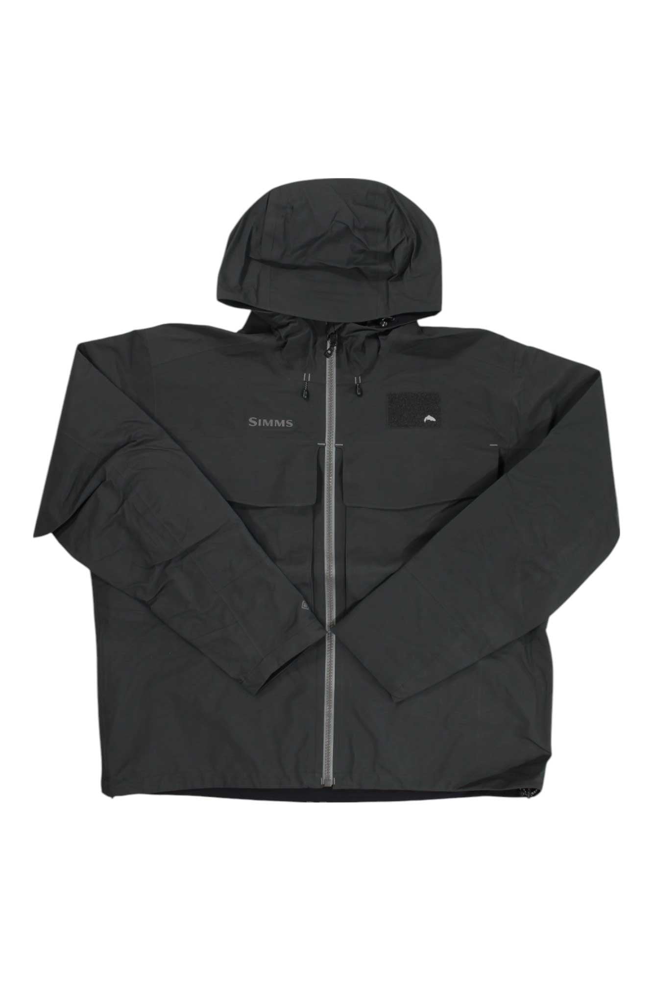 Men's hooded jacket, dark gray, adjustable hood and full front zipper