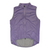 Men's purple wind vest, full zip front and small chest logo